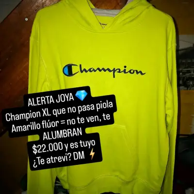 Polerón Champion amarillo flúor XL - miniatura 1
