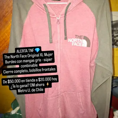 Polerón The North Face burdeo y gris mujer - miniatura 1