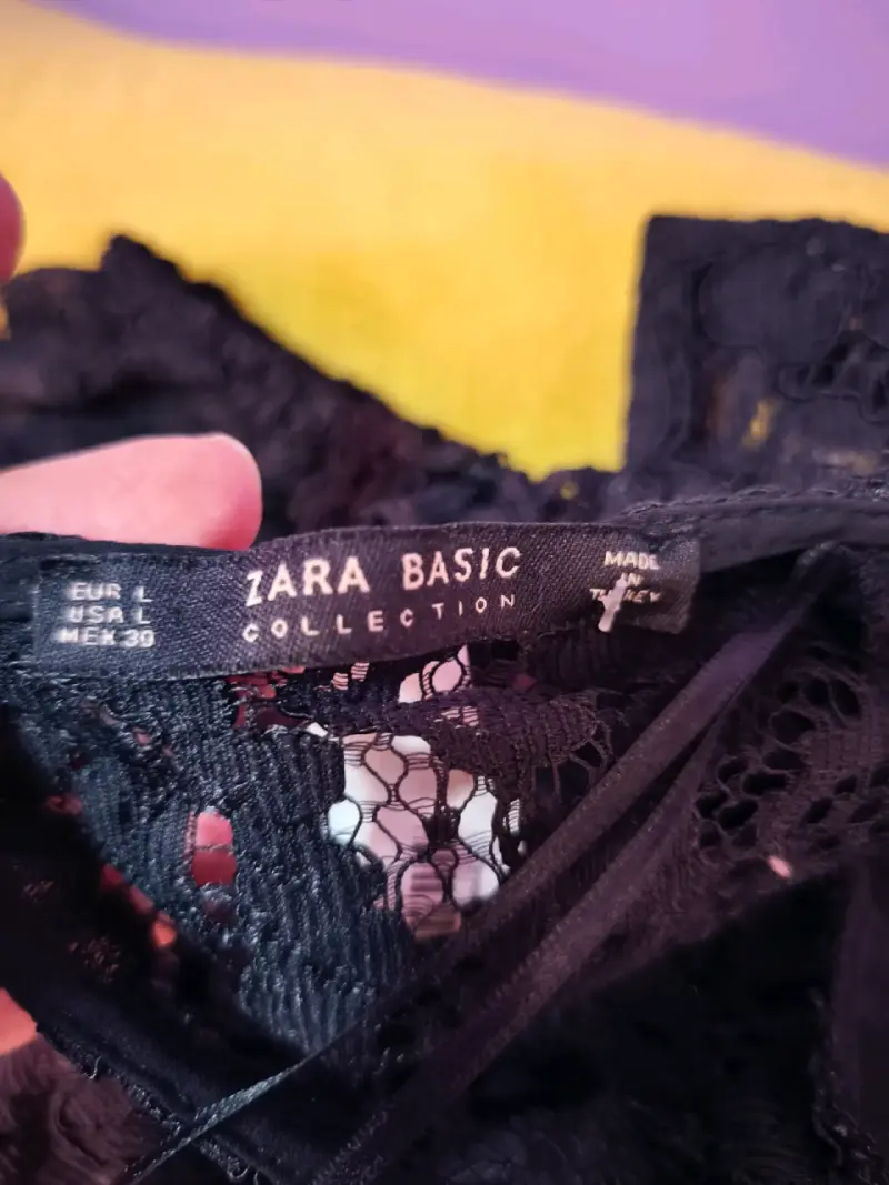 Enterito negro con encaje para mujer - 6