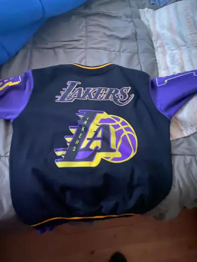 Chaqueta Lakers vintage negra y morada - miniatura 1