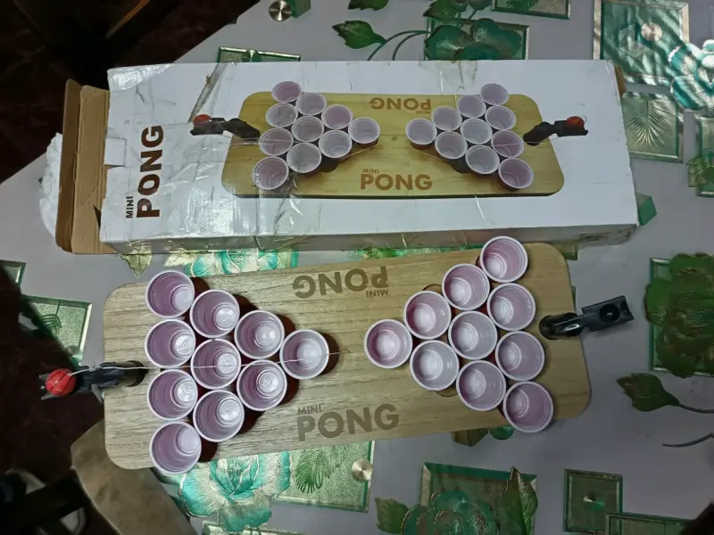 Juego de mini pong con vasos - 1