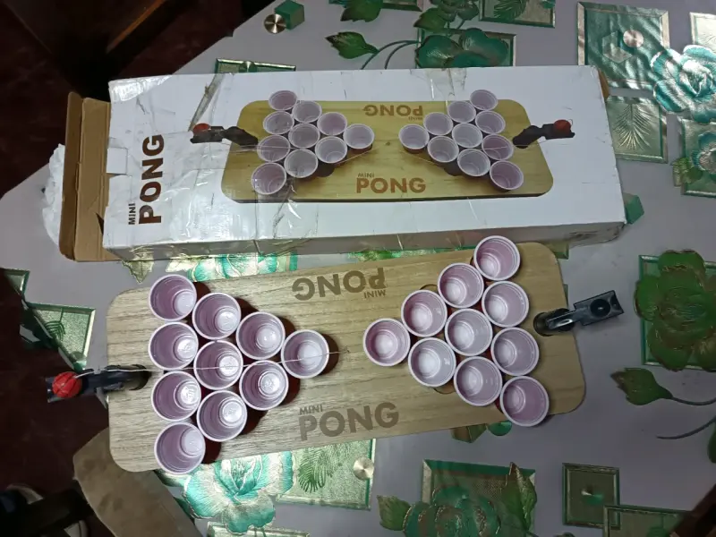 Juego de mini pong con vasos - 2