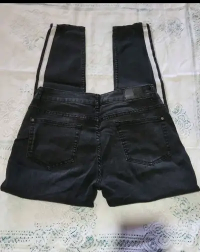Jeans FES negros con franjas blancas - miniatura 5