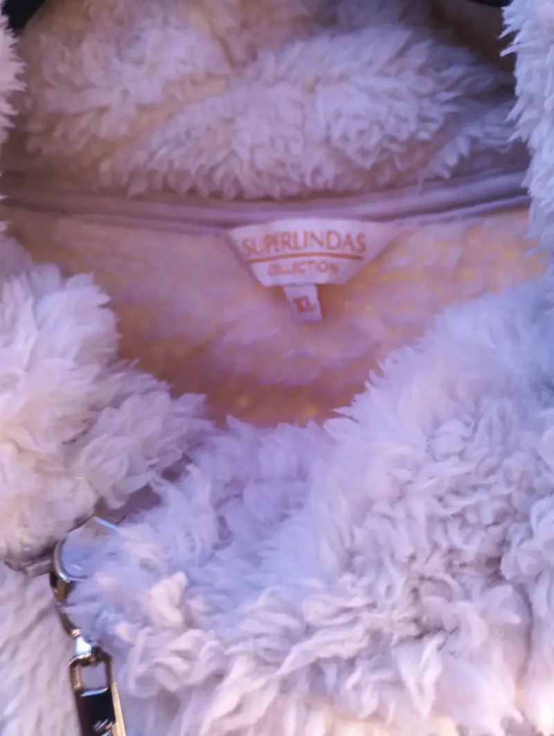 Chaqueta de polar beige con cierre - 3