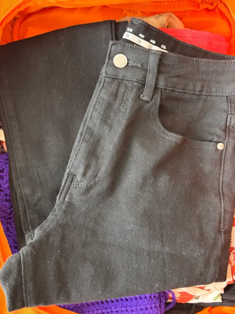 Jeans negros talla 36 para mujer - 3