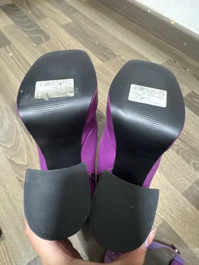 Botines de plataforma morados con hebilla - miniatura 5