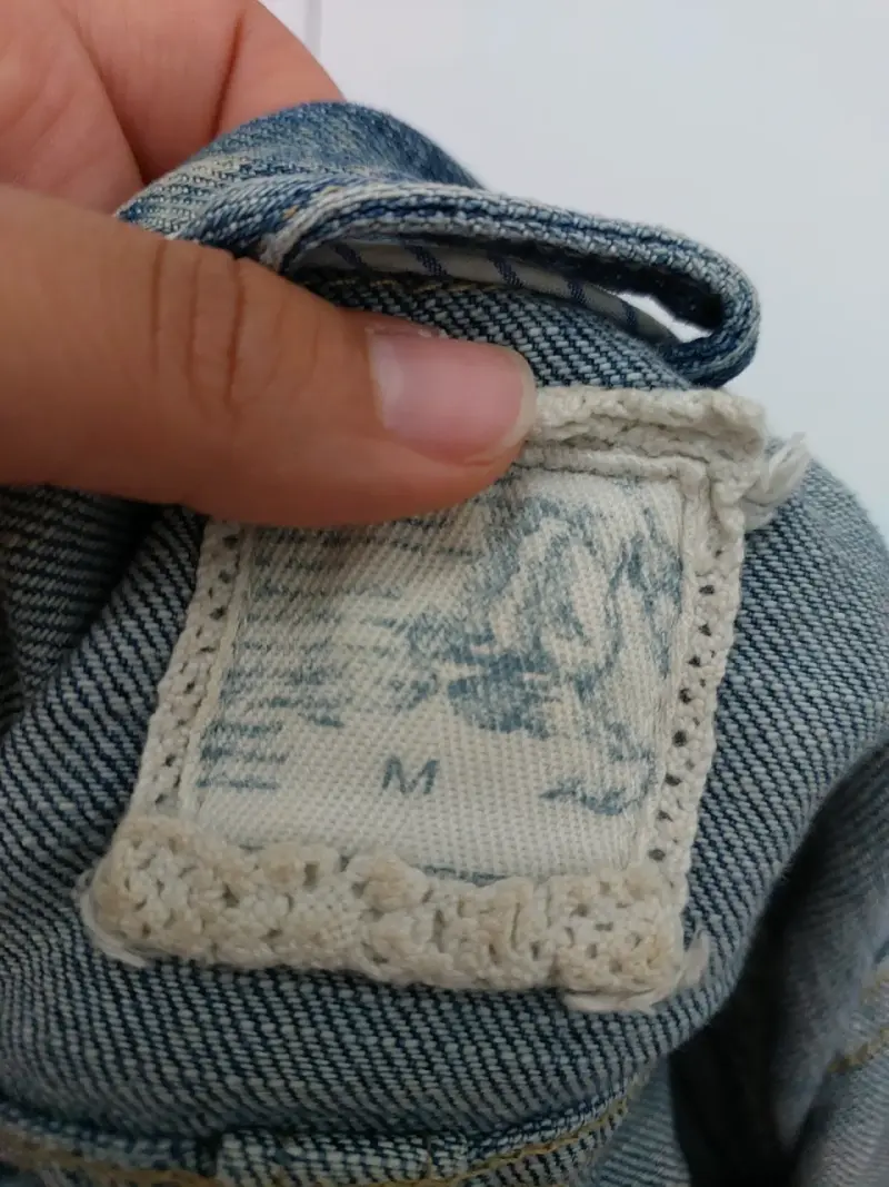 Chaqueta de mezclilla azul para mujer - 2