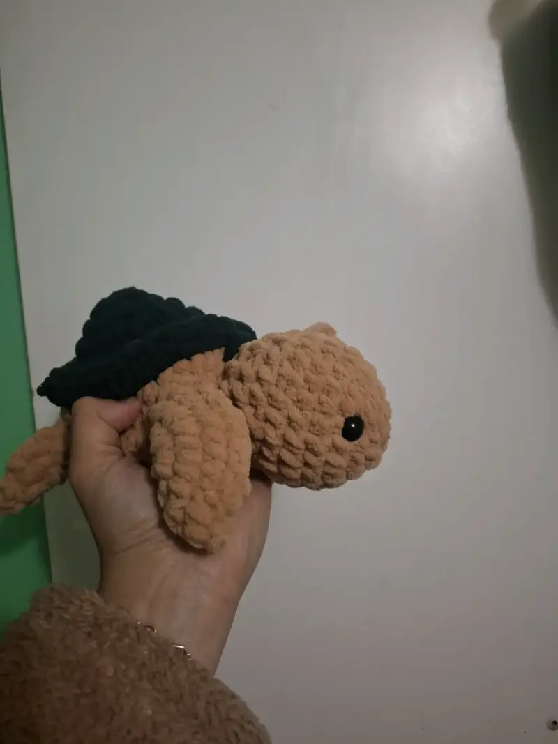 Tortuga de peluche hecha a mano - 5