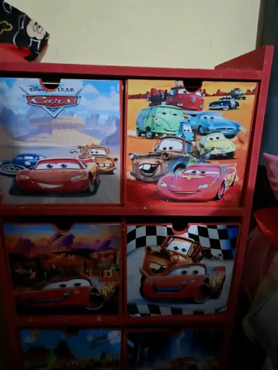 Cómoda infantil Cars roja - miniatura 2