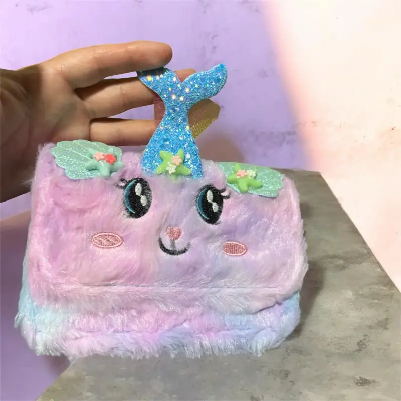 Cartera infantil de peluche multicolor - 2