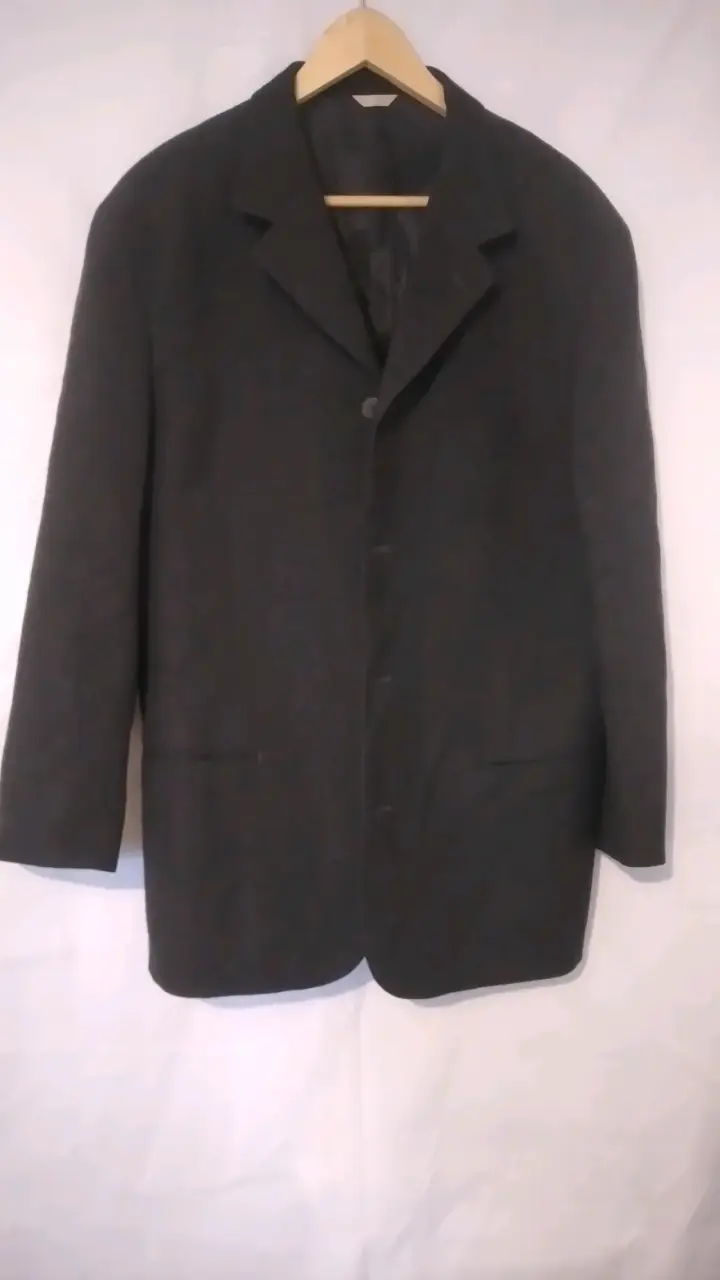 Abrigo negro de lana para hombre - 4