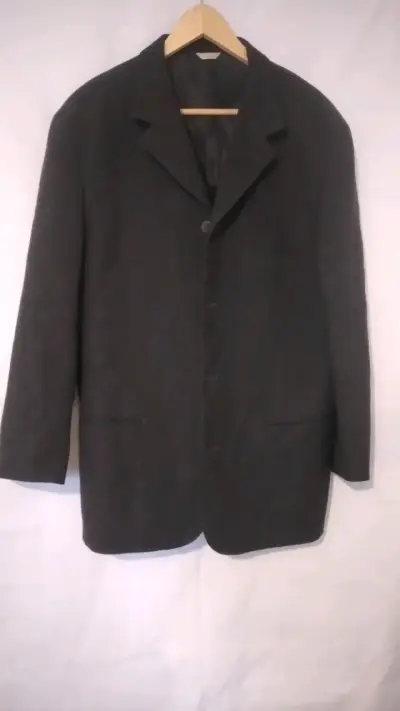 Abrigo negro de lana para hombre - miniatura 4