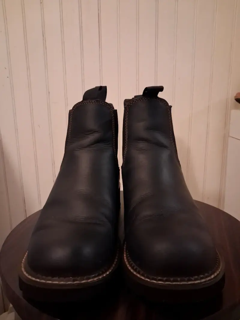 Botines de cuero negro para hombre - 2