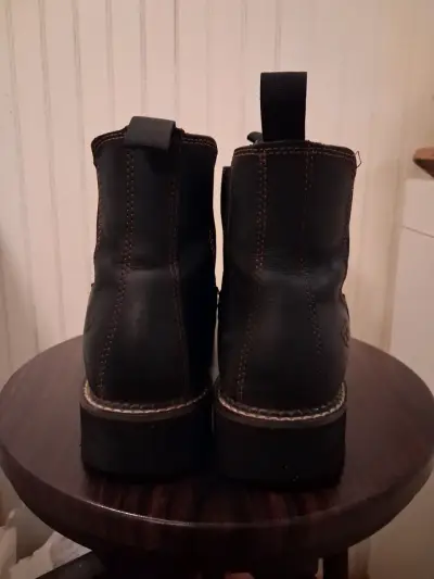 Botines de cuero negro para hombre - miniatura 4