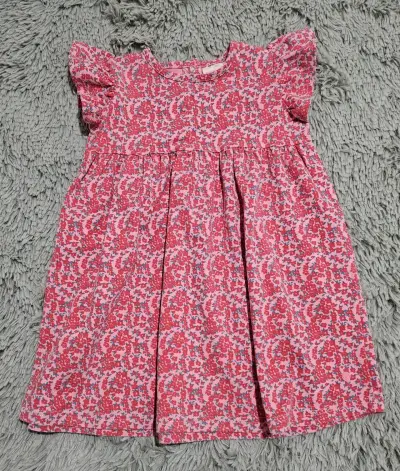 Vestido infantil floral rosado - miniatura 1