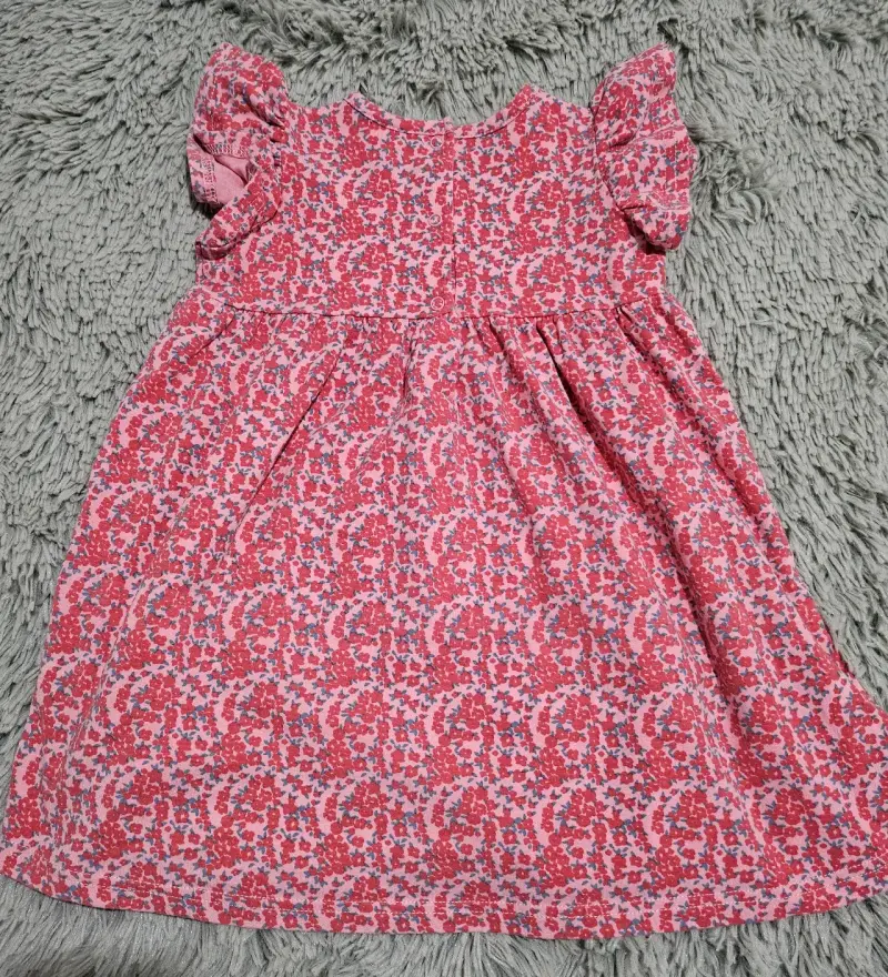 Vestido infantil floral rosado - 2