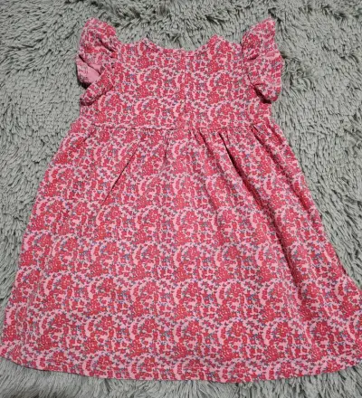 Vestido infantil floral rosado - miniatura 2