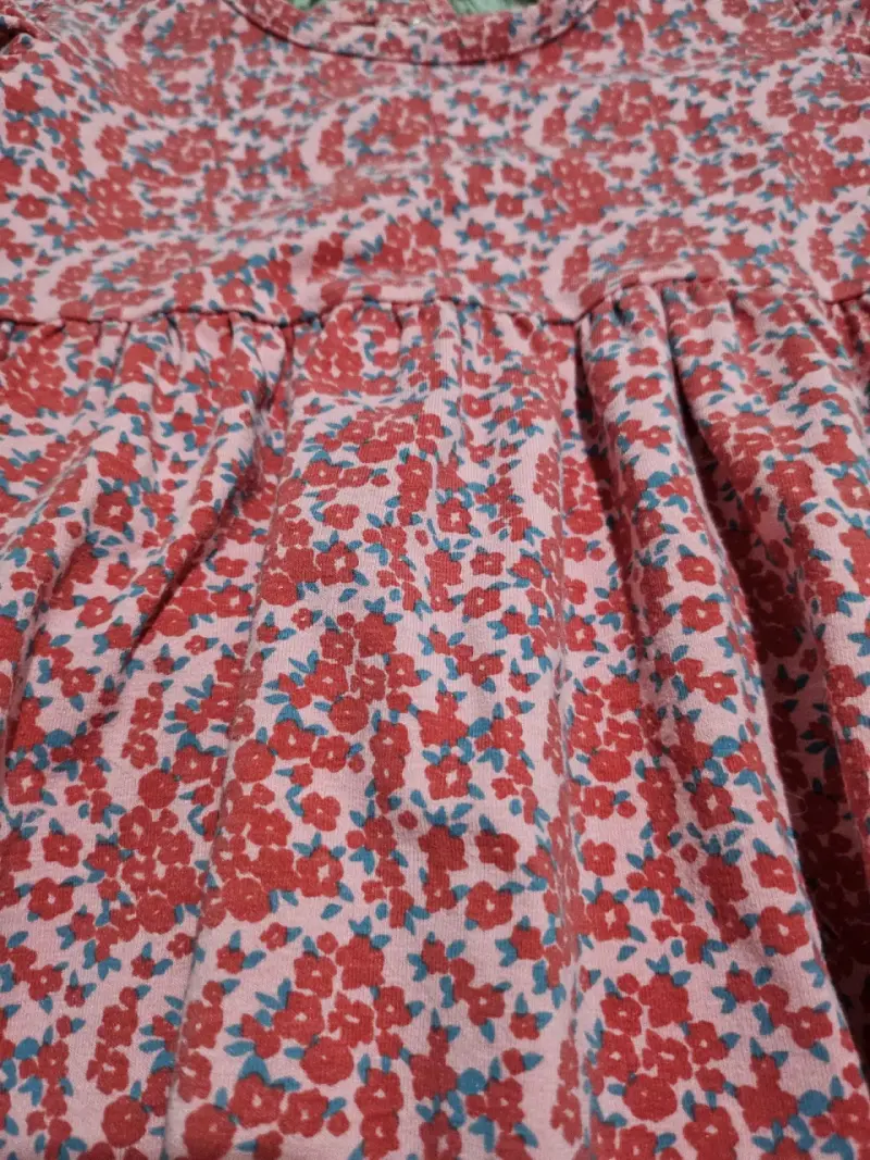 Vestido infantil floral rosado - 4