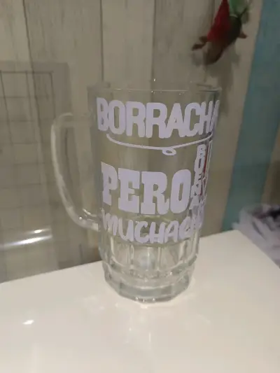 Vaso de vidrio personalizado con mensaje - miniatura 2