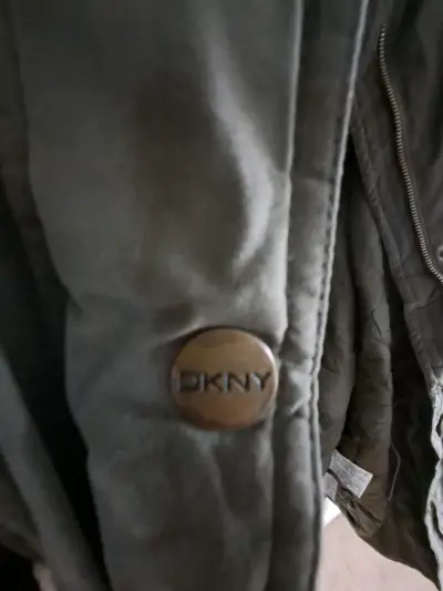 Parka DKNY verde con forro de lana - miniatura 2
