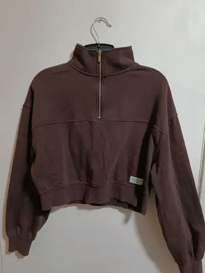 Polerón marrón H&M con cierre medio - miniatura 1