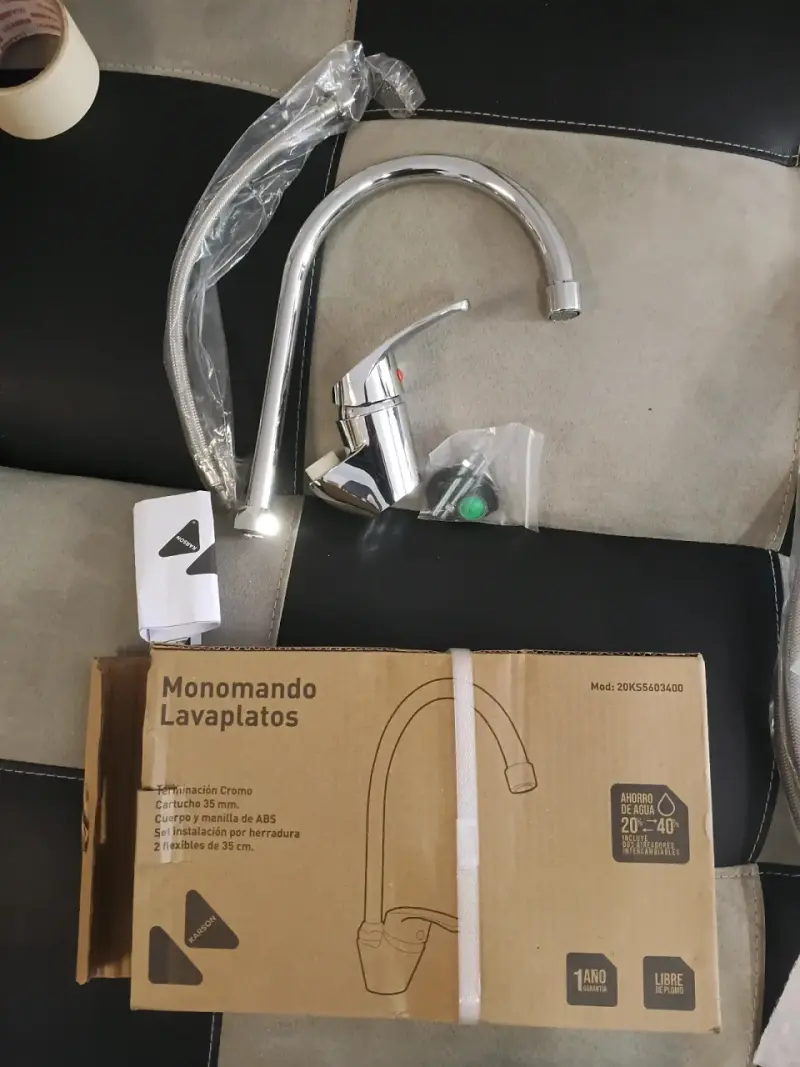 Monomando lavaplatos cromo nuevo - 1