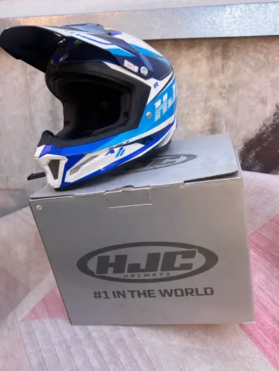Casco HJC azul para motocross - miniatura 1