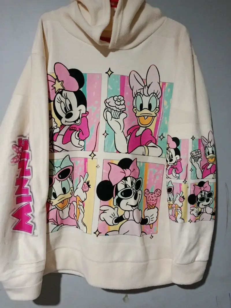 Chaqueta de lana rosa con capucha - 3