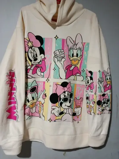 Chaqueta de lana rosa con capucha - miniatura 3