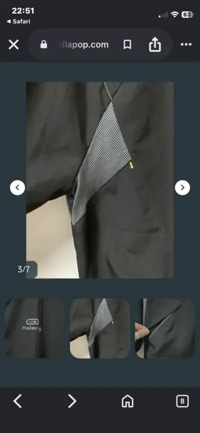 Chaqueta deportiva Kalenji negra y amarilla - miniatura 3