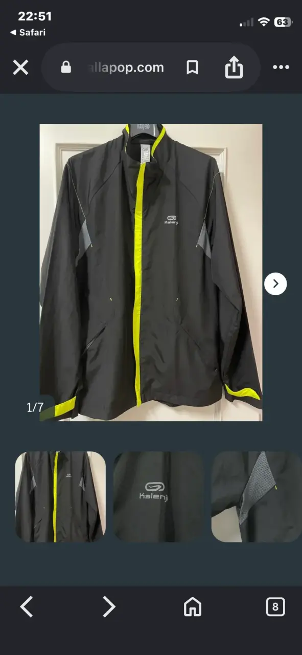 Chaqueta deportiva Kalenji negra y amarilla - 5