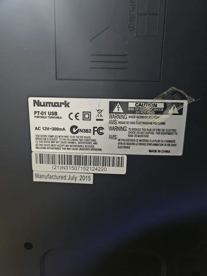 Tornamesa portátil Numark PT-01 USB - 2