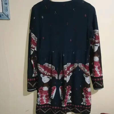 Vestido estampado floral manga larga - miniatura 2