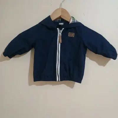 Chaqueta azul para niño con capucha - miniatura 1
