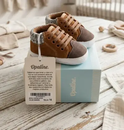 Zapatillas de bebé Opaline marrones - miniatura 2