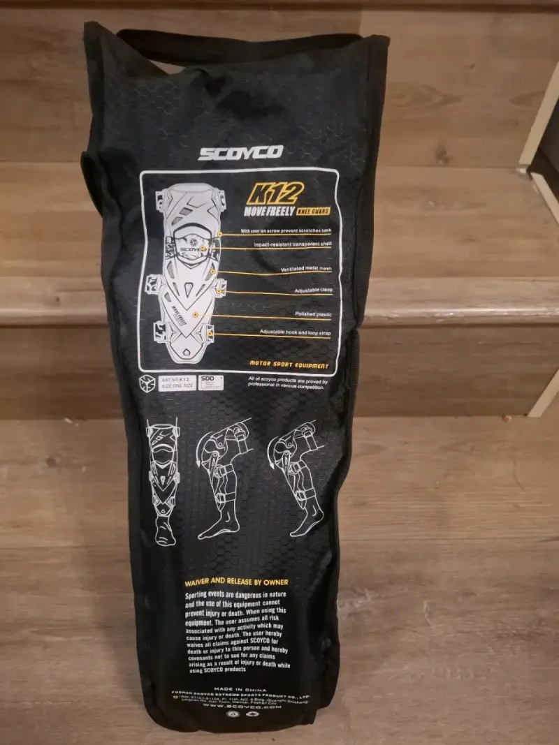 Rodilleras motocross Scoyco K12 verde/negro - 3