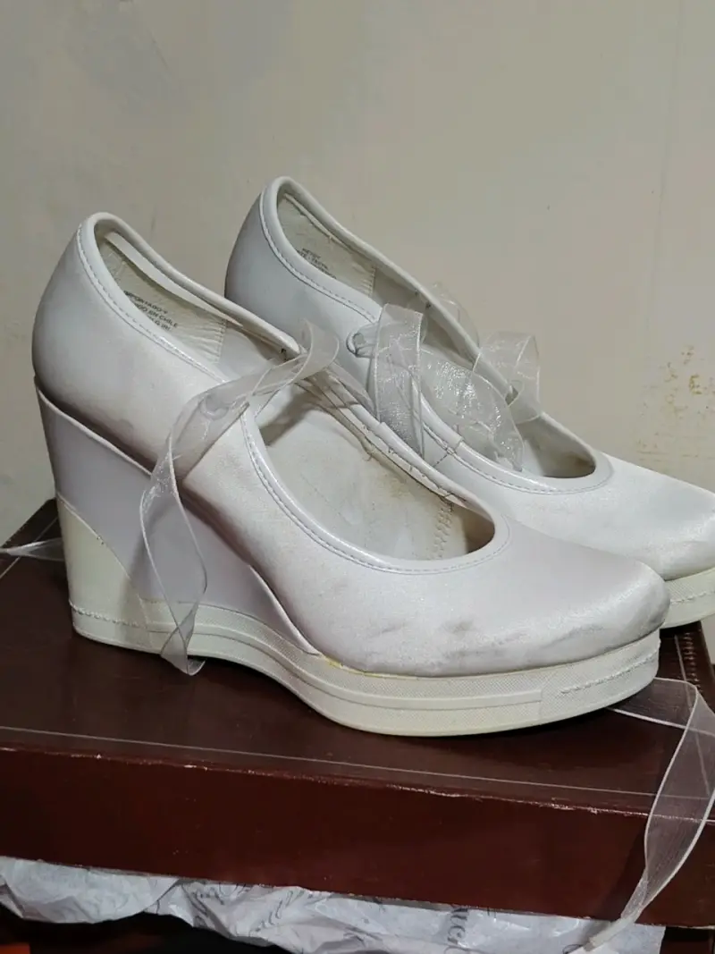 Zapatos de novia blancos con plataforma - 2