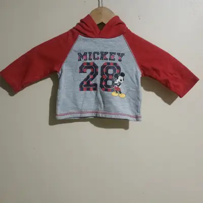 Polerón infantil Mickey Mouse rojo y gris - miniatura 1