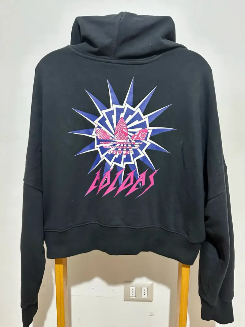 Polerón negro Adidas con capucha - 5