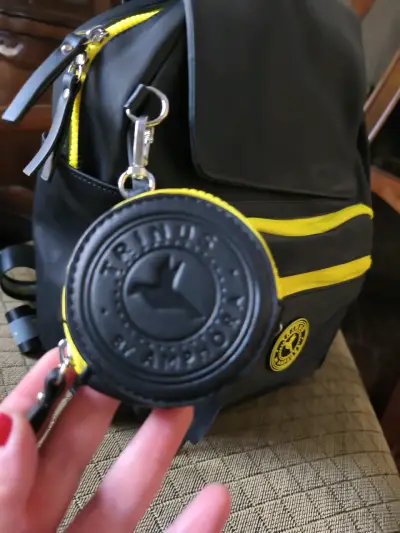 Mochila negra con amarillo Trinus by Amphora - miniatura 2