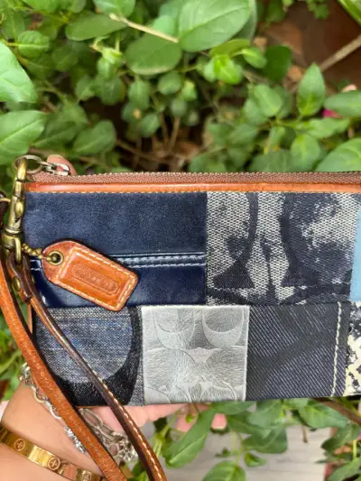 Clutch Coach denim patchwork - miniatura 2