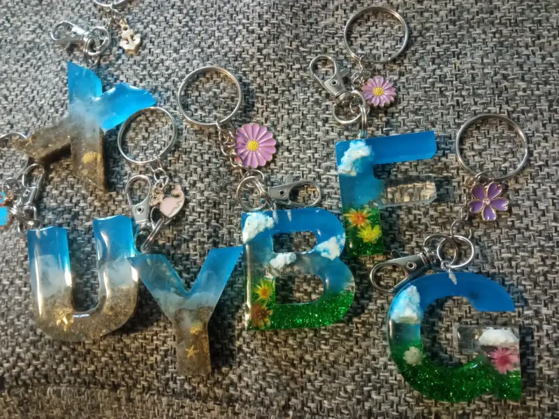 Aros colgantes gancho de plata con flores y perlas - 6