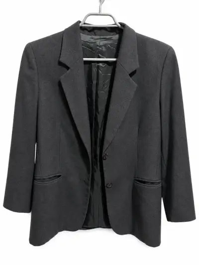 Blazer gris oscuro elegante para mujer - miniatura 1