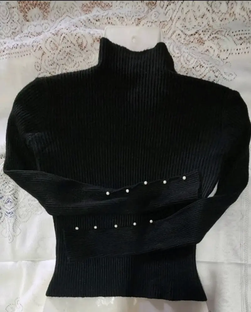 Sweater lanilla delgado con aplicaciones - 2