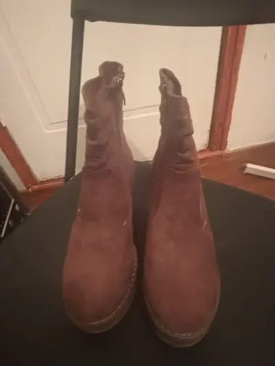 Botin cuero  marrón para mujer - miniatura 1