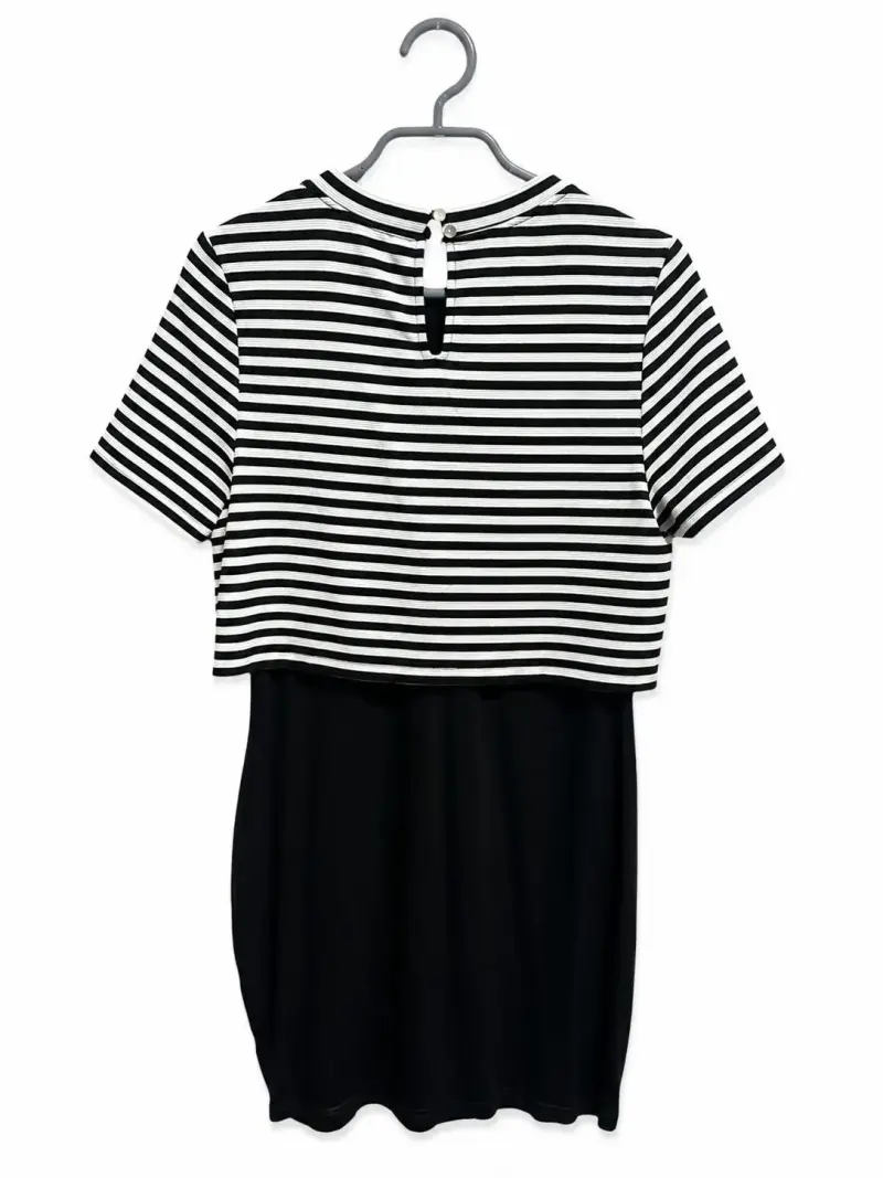 Vestido a rayas blanco y negro - 2