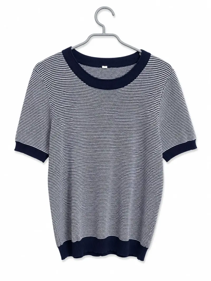 Polera de rayas azul y blanca