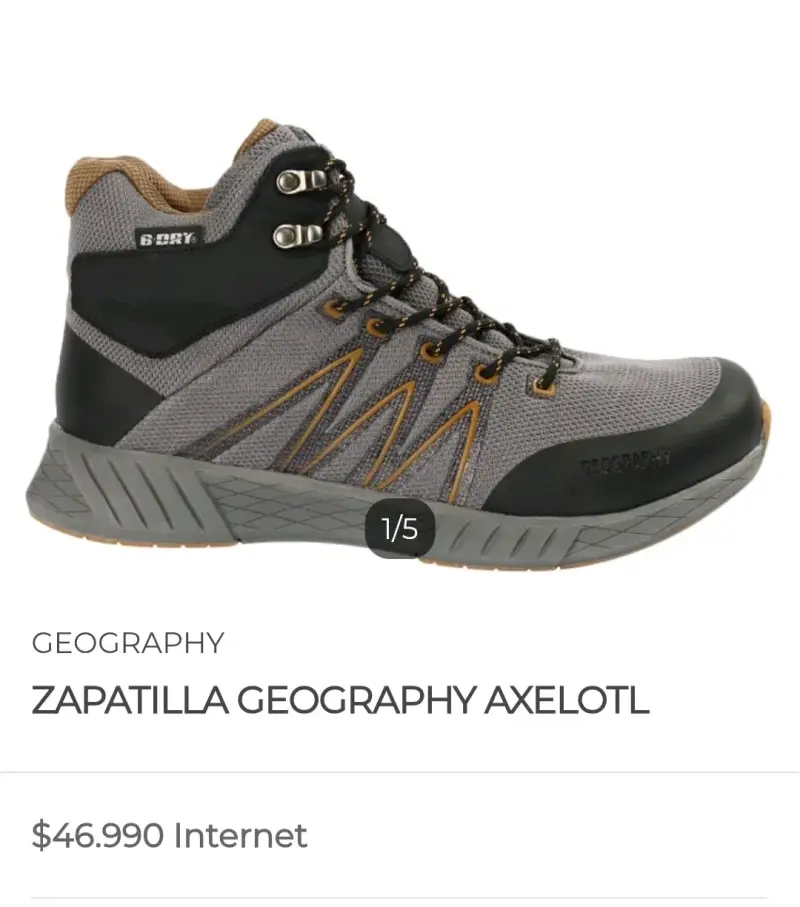 Zapatillas Geography Axelotl gris para trekking