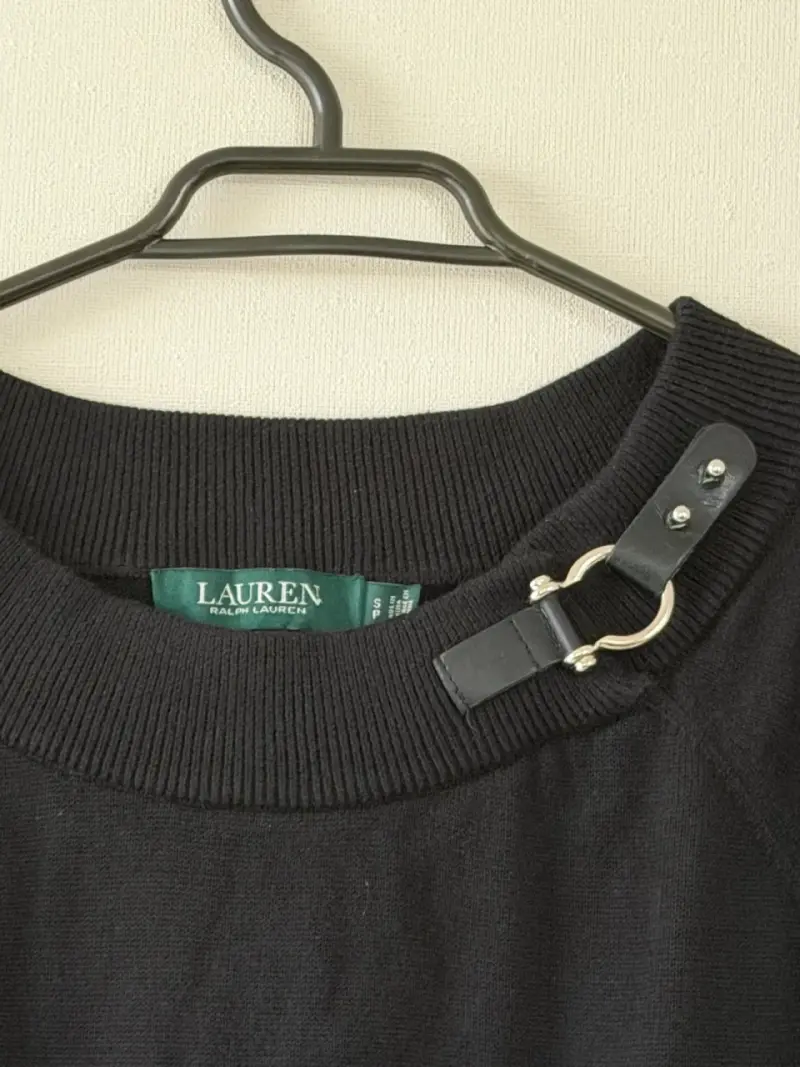 Suéter negro con detalle de hebilla lauren ralph l - 2