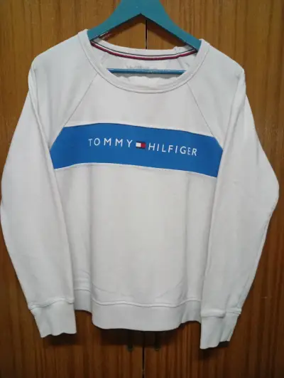 Polerón Tommy Hilfiger blanco y azul - miniatura 1